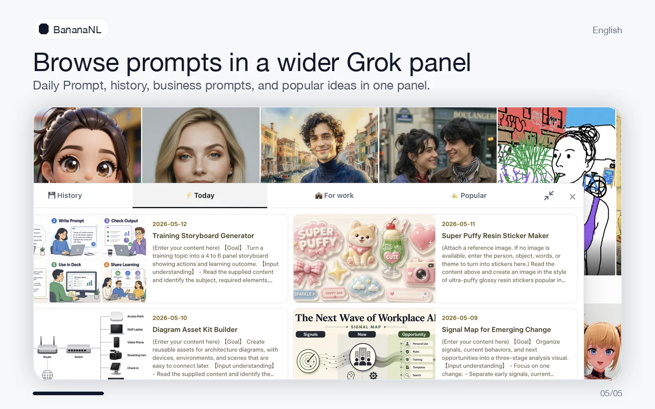 BananaNL panel enlarged in Grok
